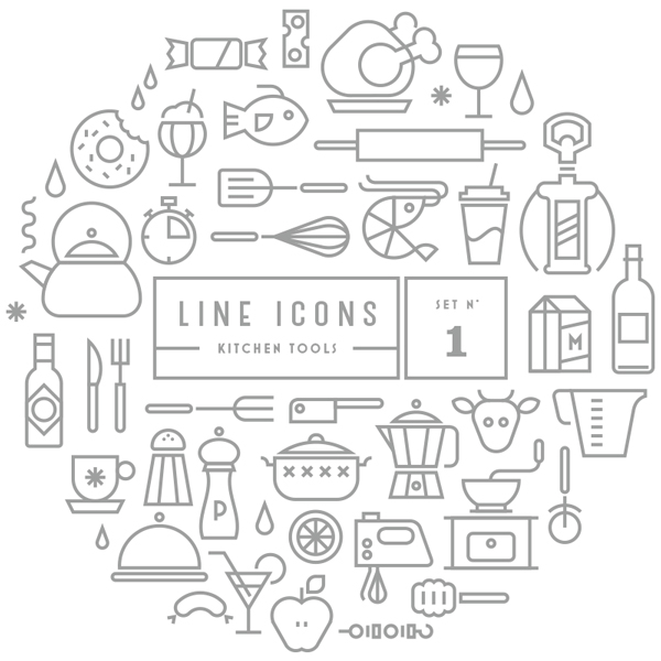 600x600 Free Download Line Icon Sets
