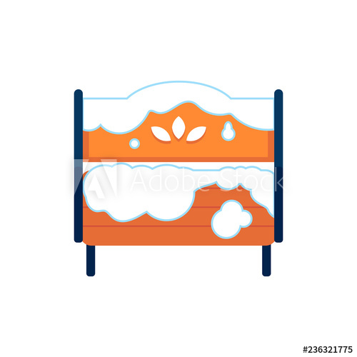 500x500 Vector Flat City Street Bench With Snow