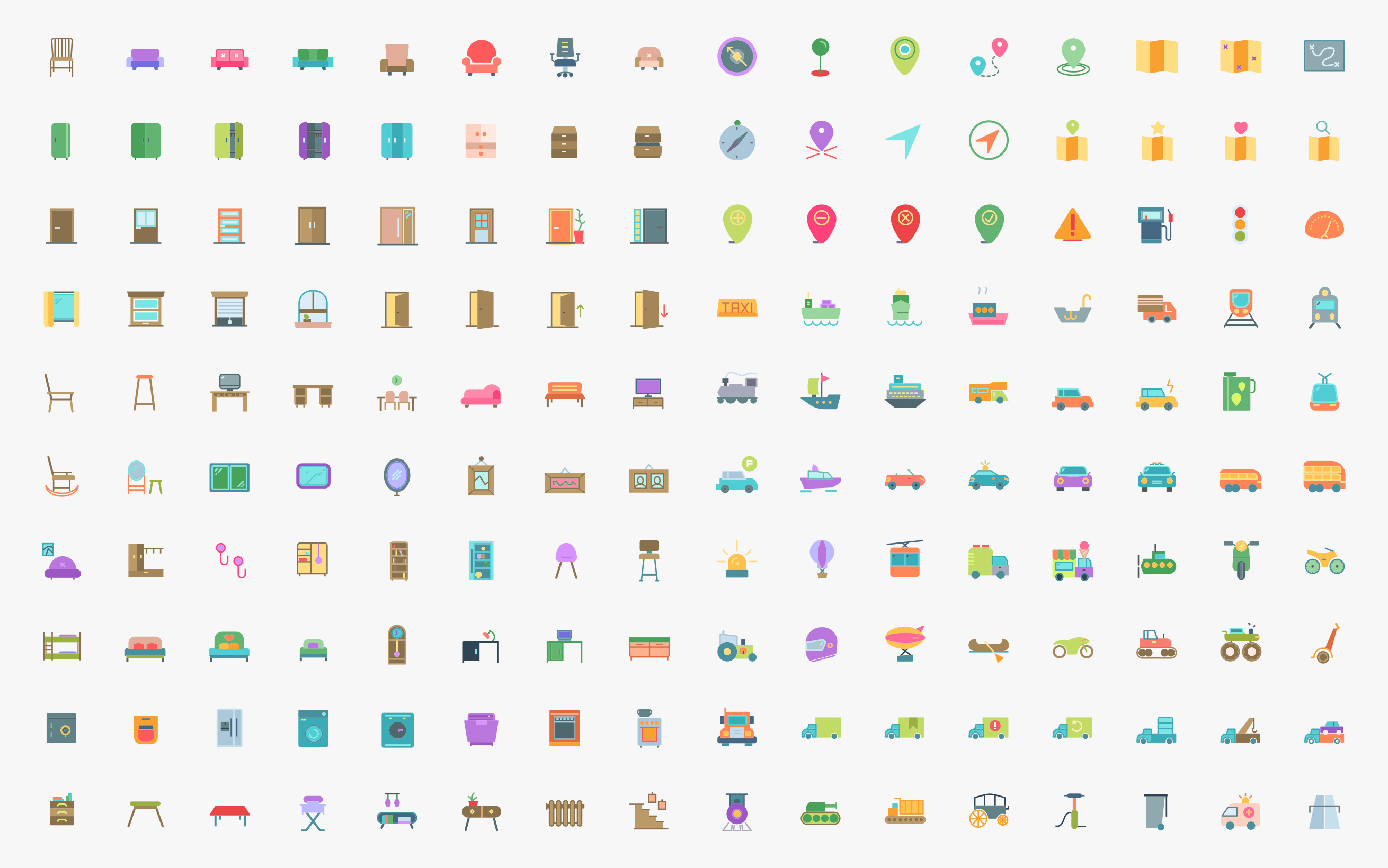 2620x1640 Free, Customizable Transport Household Icon Pack Inside Design