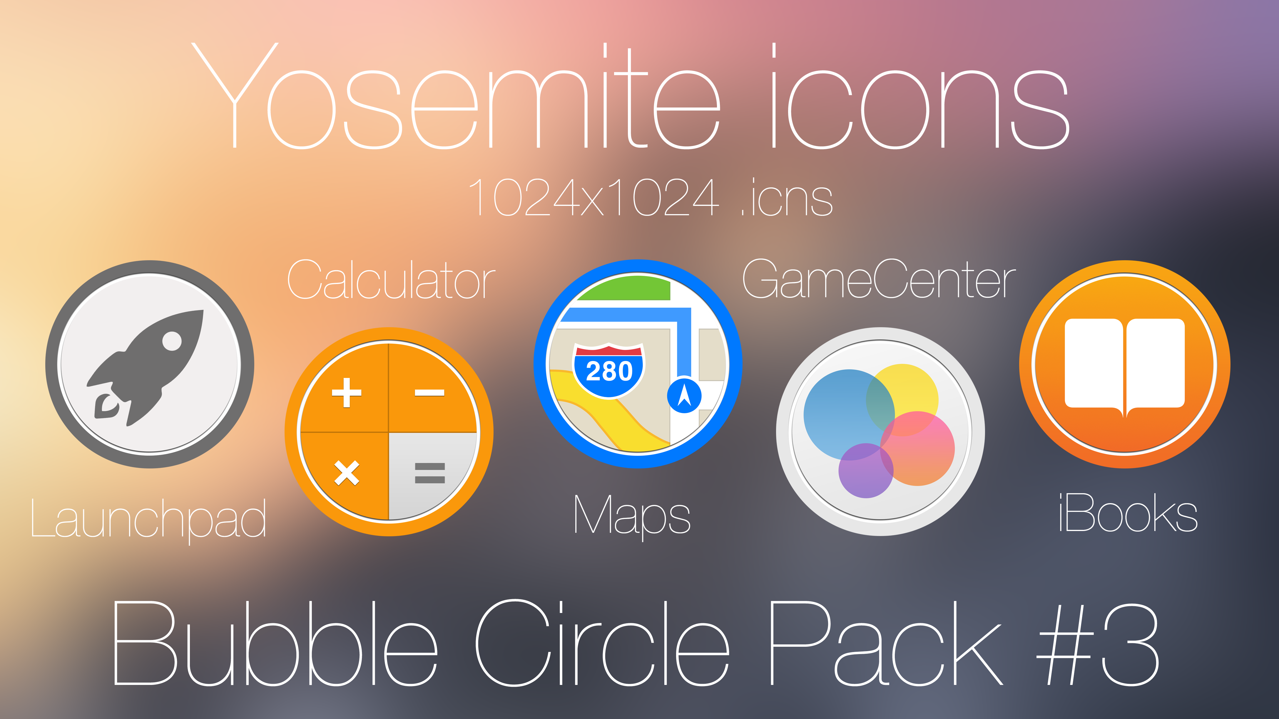 4351x2448 Bubble Circle Icon Pack