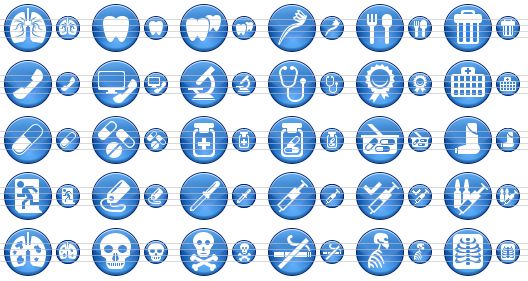 528x281 Blue Medical Icon Pack