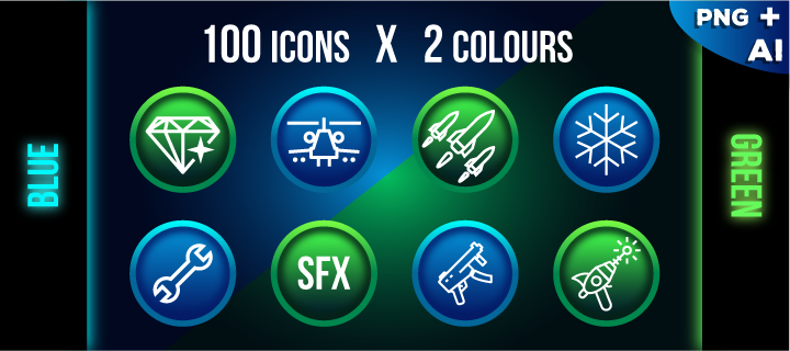 720x320 Buttons Icon Pack