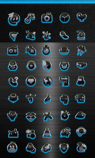 307x512 Glow Light Blue Icon Pack Hd Latest Version Apk