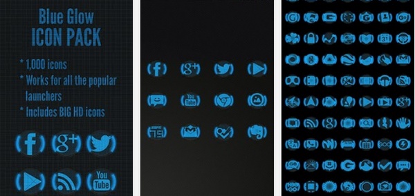 600x284 Icon Pack Blue Glow Apk Apkgalaxy