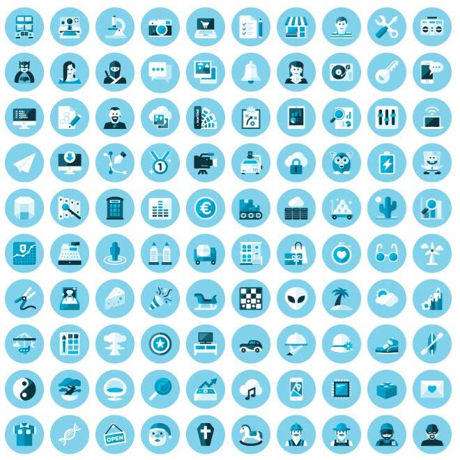 660x660 Blue Flat Icons Pack Free Icon Packs Ui Download