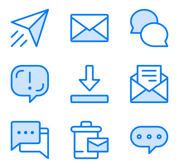 600x564 Email Envelope Blue Icon Packs