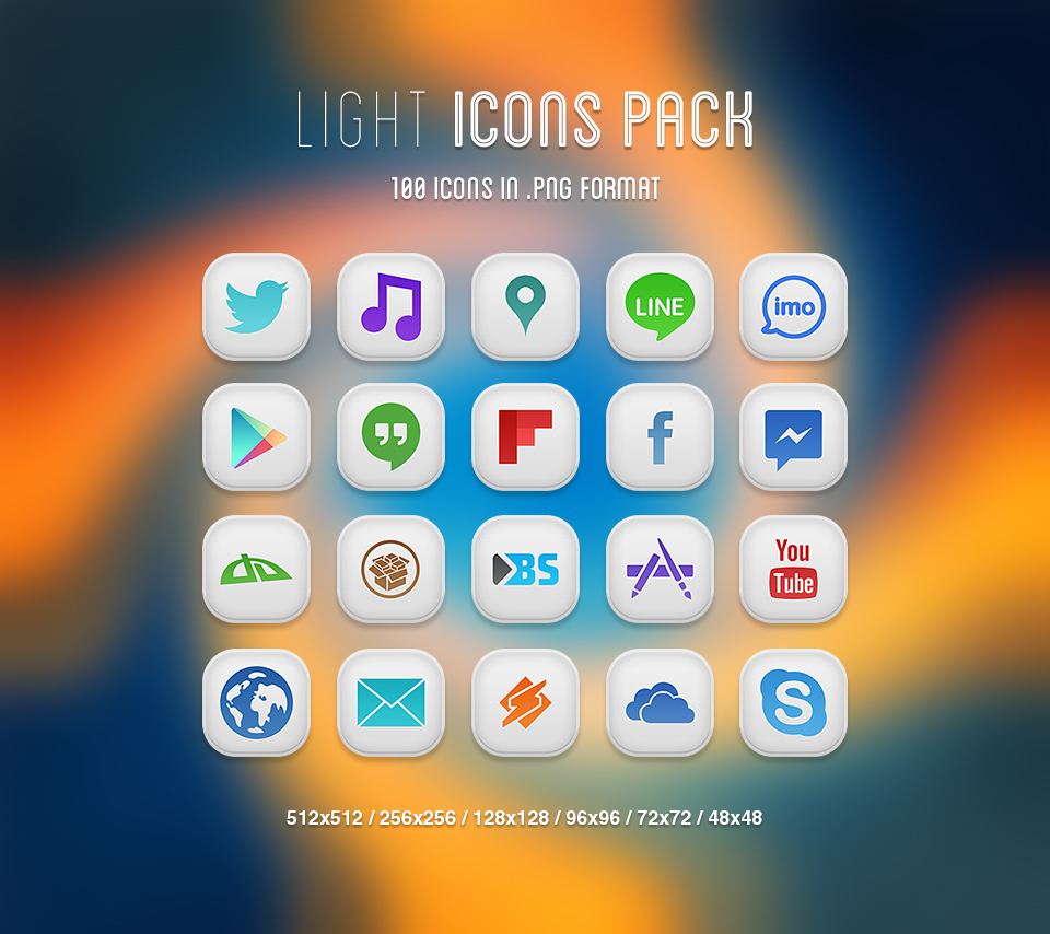 960x854 Light Icons Pack