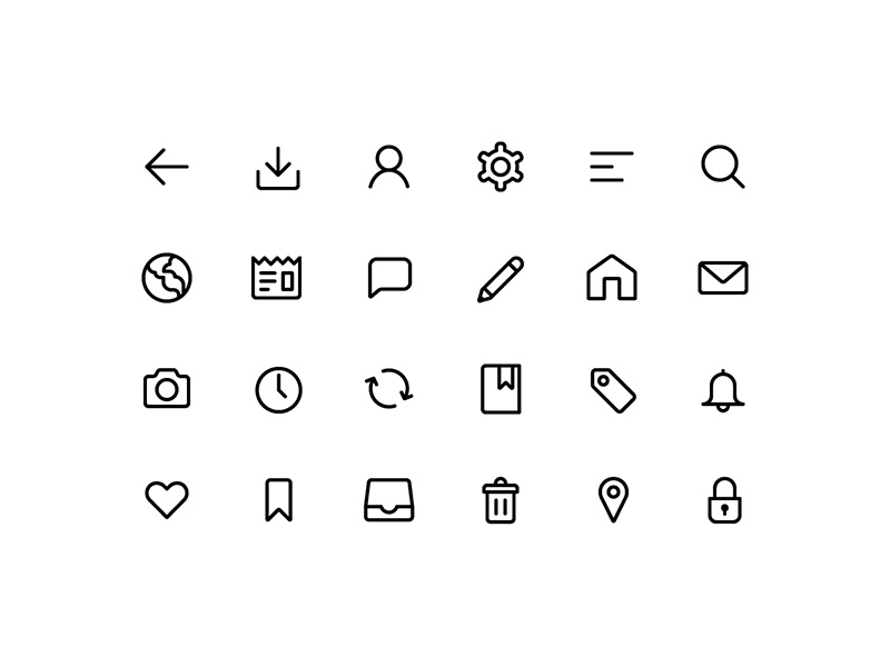 Line Icon Pack 800x600 Line Icon Pack