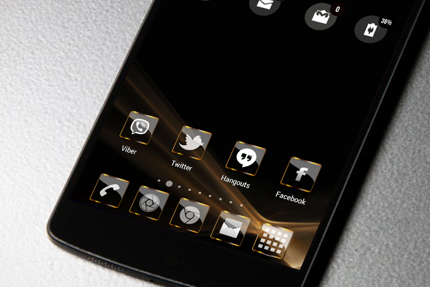 870x580 Download Golden Glass Icon Pack Hd Apk For Android Appvn Android