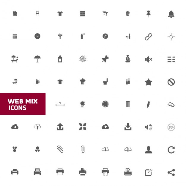 626x626 Web Mix Icon Set Vector Gratis Download