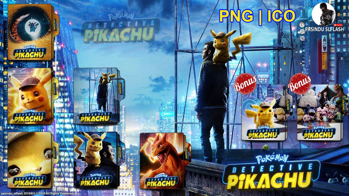 1192x670 Pokemon Detective Pikachu Folder Icon Pack