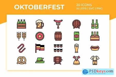 Oktoberfest Icon Set 450x300 Oktoberfest Icon Set