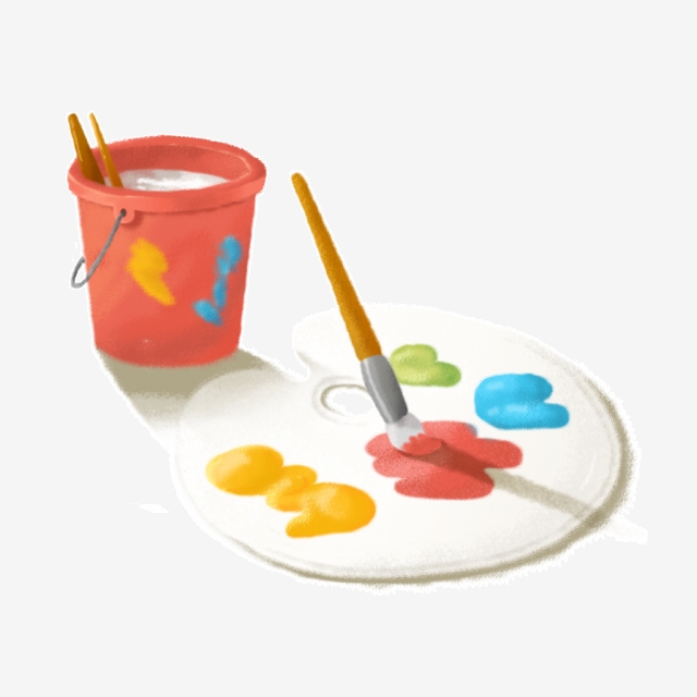 640x640 Painting Supplies Vector Material, Vector Icon, Palette, Brush Png