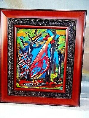 300x400 Antique Ethiopian Icon Folk Art Leather Painting Coptic Africans