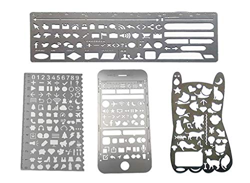500x366 Bullet Journal Stencil Set,ruler Drawing Painting Hollow Template