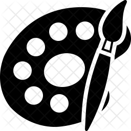 256x256 Color Palette Icon Of Glyph Style