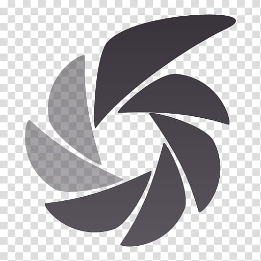 512x512 Gray And Black Logo Digital Illustration, Shutter Camera Lens