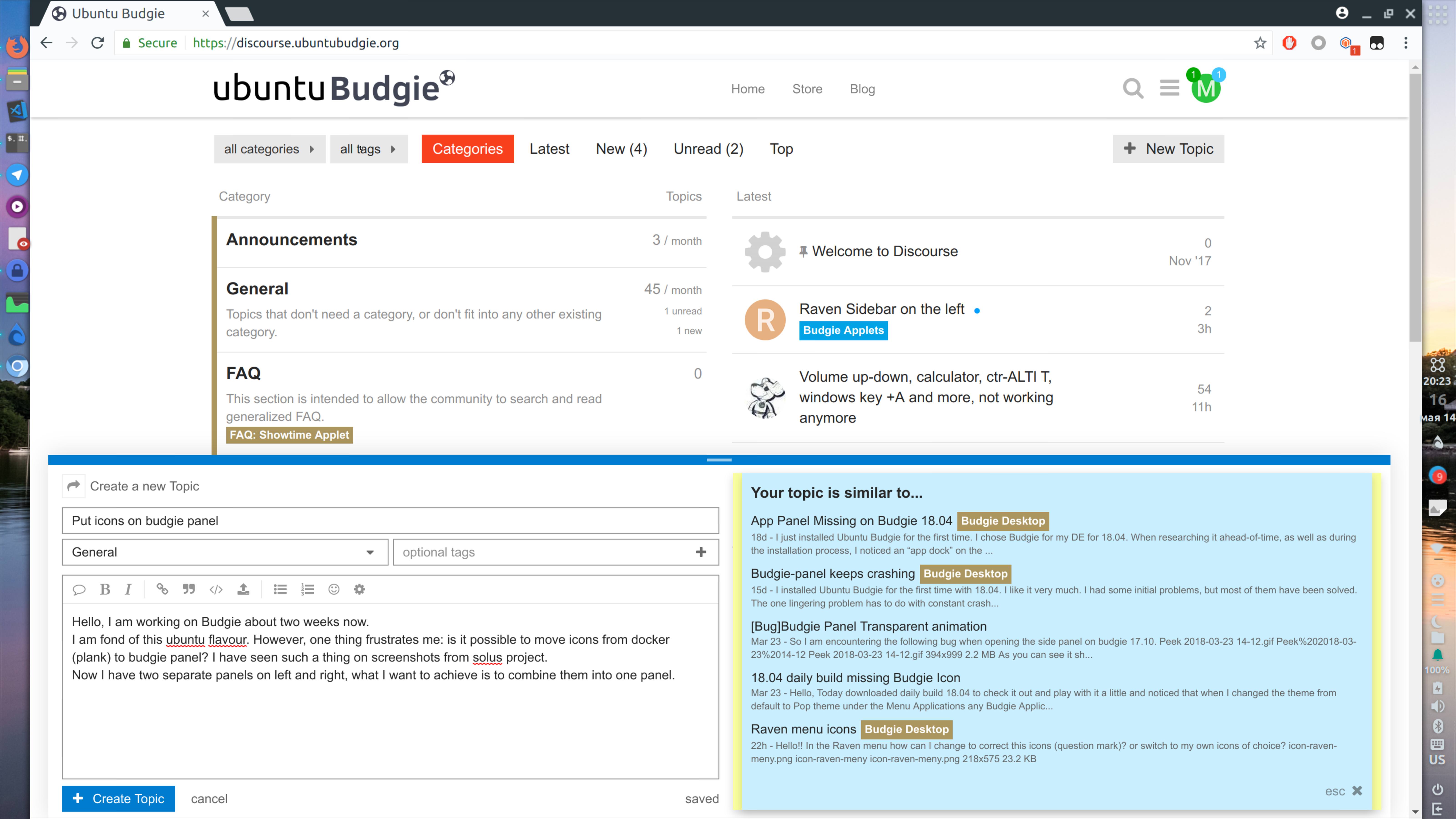 6400x3600 Put Icons On Budgie Panel