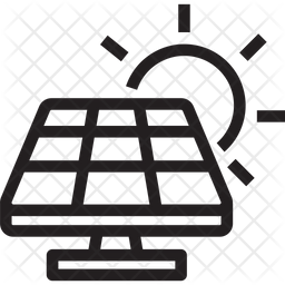 256x256 Solar Panel Icon Of Line Style