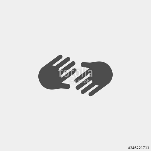 500x500 Handshake Flat Vector Icon Partners Flat Vector Icon Stock Image