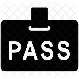 256x256 Pass Icon Of Glyph Style