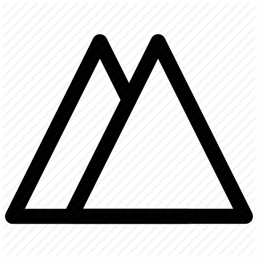 512x512 Hiking, Mountain, Peak, Triangle Icon