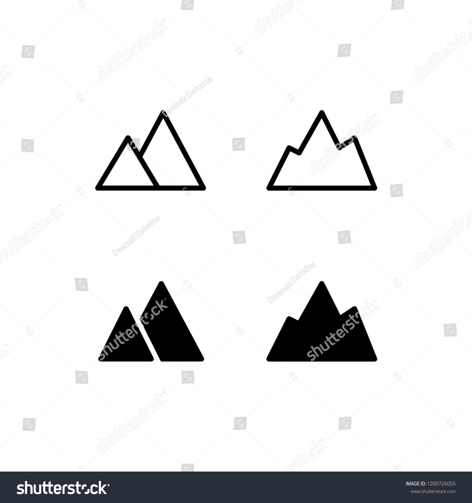 1500x1600 Mountan Design Mountain, Landscape, Rock, Peak, Hill, Icon