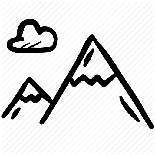 512x512 Cloud, Hiking, Mountains, Peak Icon