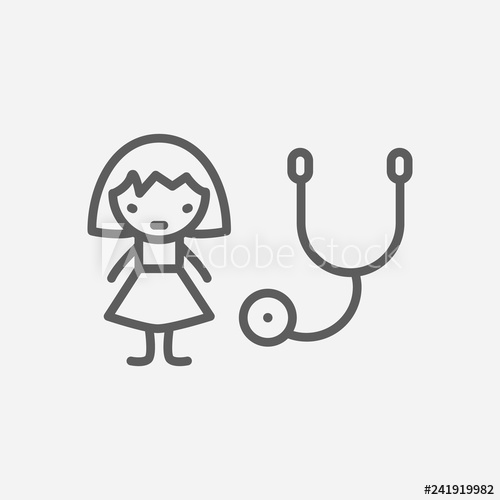 500x500 Pediatrics Icon Line Symbol Isolated Vector Illustration Of Icon