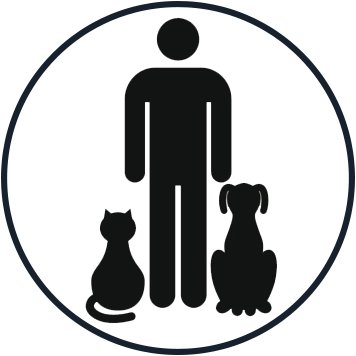 356x356 Black And White Simple Vet Veterinarian Symbol Cartoon