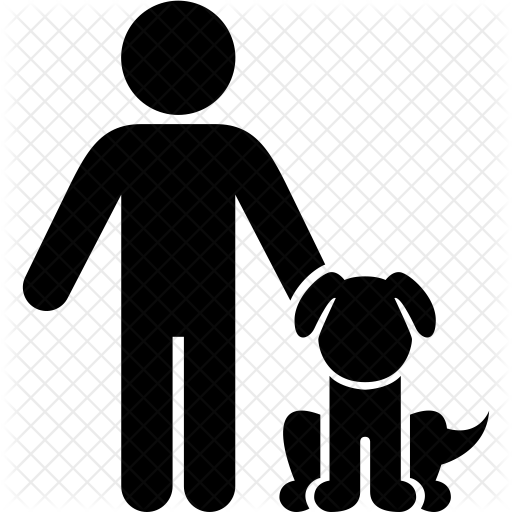512x512 Human Pet Relation Icon Of Glyph Style
