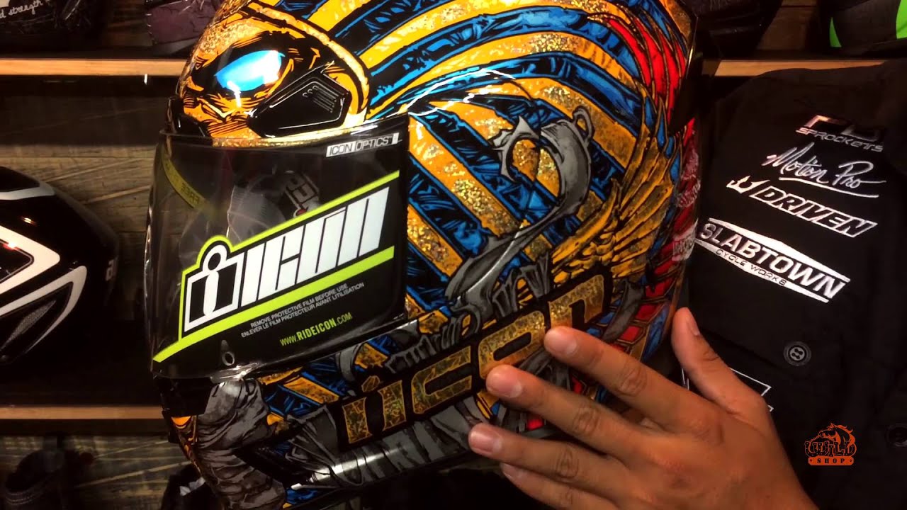 Wildshop Icon Airframe Pro Pharaoh Helmet 1280x720 Wildshop Icon Airframe Pro Pharaoh Helmet