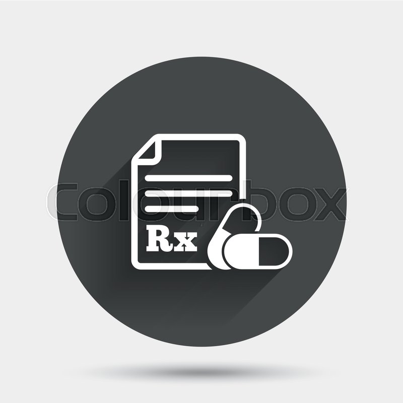 800x800 Medical Prescription Rx Sign Icon Stock Vector Colourbox