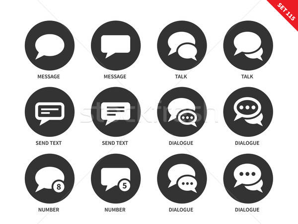 600x450 Talking Bubble Icons On White Background Vector Illustration