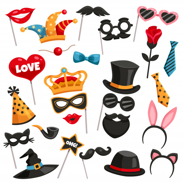 626x626 Carnival Photo Booth Party Icon Set Vector Free Download