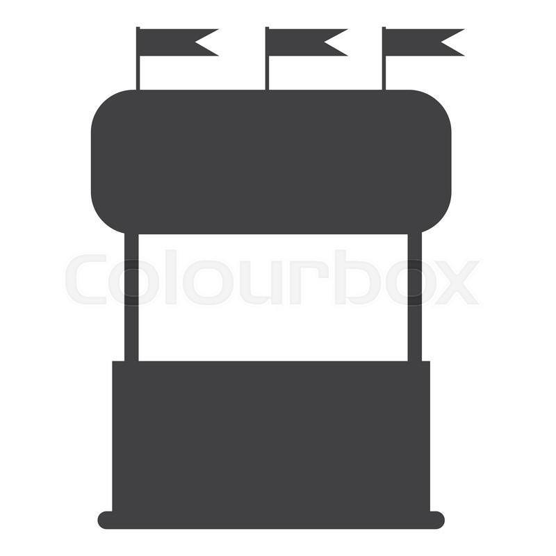 800x800 Flat Design Carnival Fair Booth Icon Stock Vector Colourbox