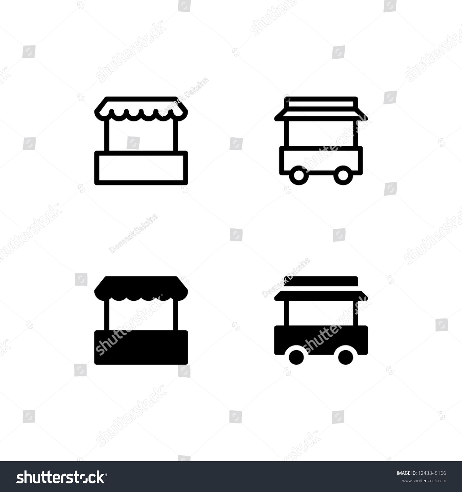 1500x1600 Food Stand Icon Design Food Stand, Kiosk, Food Cart, Food Stall