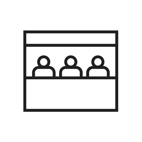 600x600 Sales Booth Icon Vector Illustration, Art Print