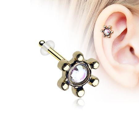 450x450 Golden Solstice Sparkle Icon Piercing Stud With O Rings