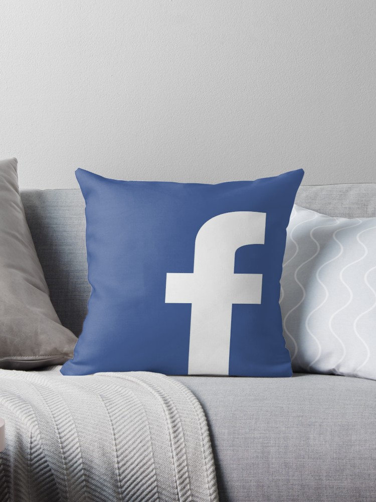750x1000 Facebook Logo Icon Throw Pillow