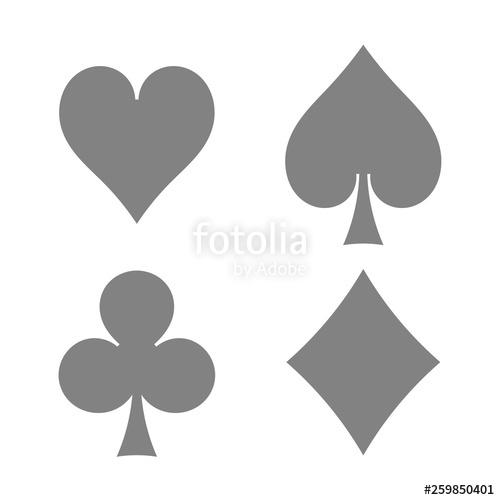 500x500 Playing Cards Suits Spades, Hearts, Diamonds, Clubs Icons Game