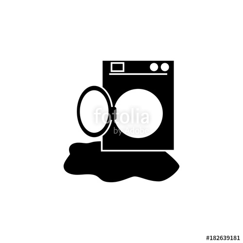 500x500 Broken Washing Machine Icon Plumbing Element Icon Premium