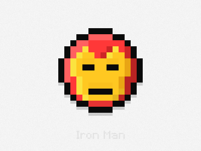 Iron Man Pixel Icon 400x300 Iron Man Pixel Icon