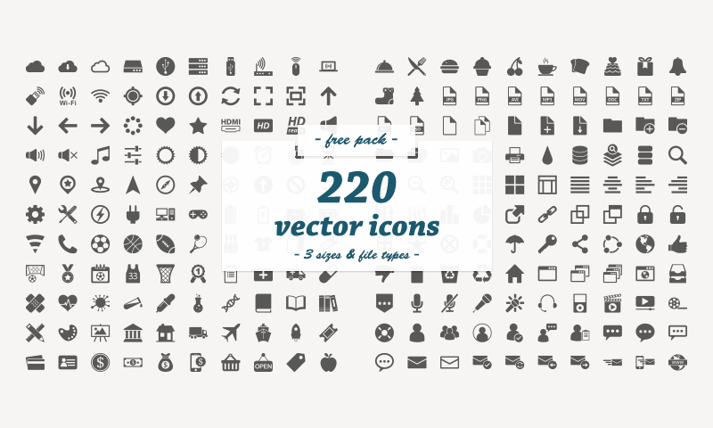 Free Download Flat Vector Icons 800x480 Free Download Flat Vector Icons