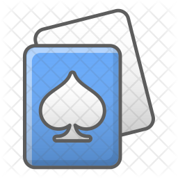 256x256 Poker Icon Of Colored Outline Style