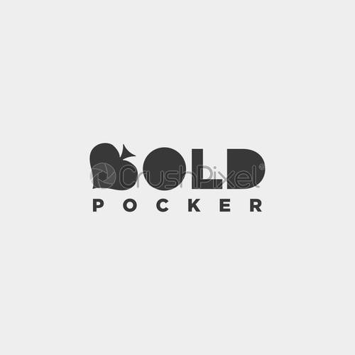 500x500 Poker Logo Design Template Typography Vector Illustration Icon