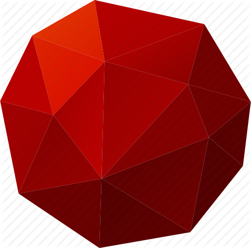 512x507 Abstract, Basic, Button, Circle, Dot, Low Poly, Polygonal, Red Icon