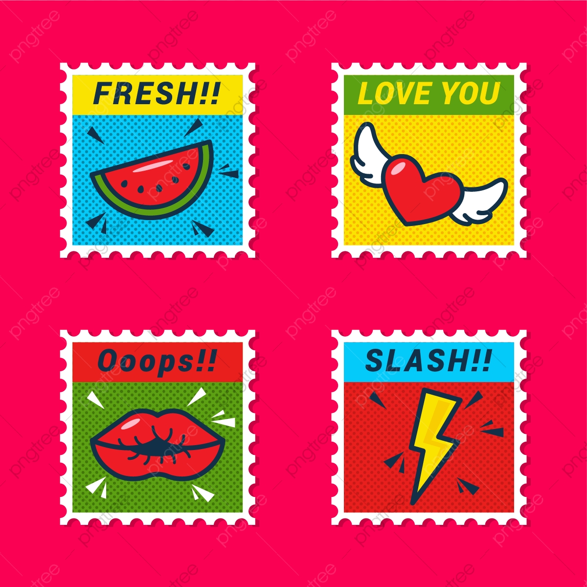 1200x1200 Stamp Icon Pop Art Style Sign Vector Illustration, Media, Template