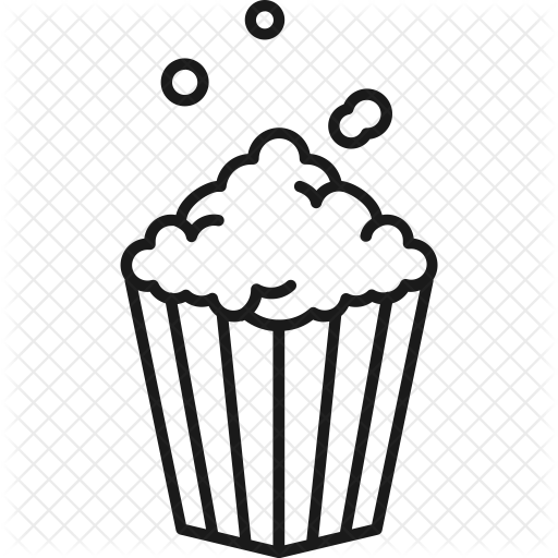 512x512 Popcorn Icon Of Line Style