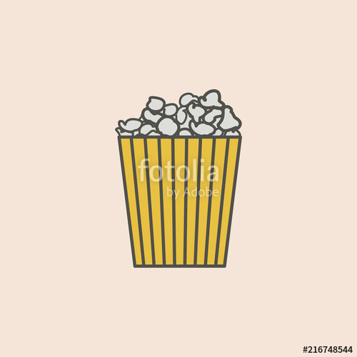 500x500 Popcorn Line Icon Element Of Fast Food Icon For Mobile Concept